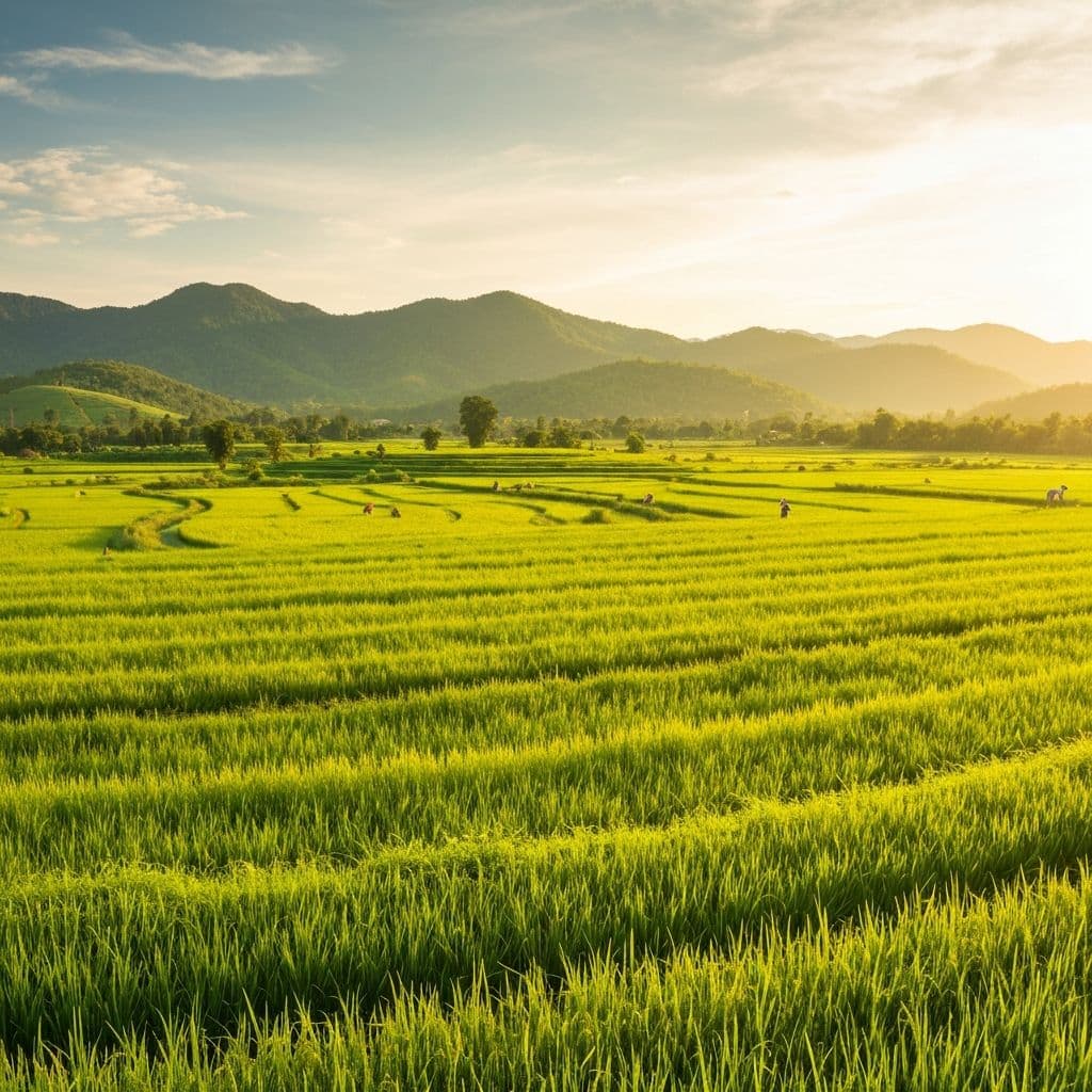 ทุ่งนาเขียวขจี